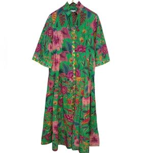 Be Boho Cotton Floral Midi Dress Size Medium